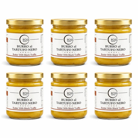 Zwölf 80-g-Gläser Butter mit schwarzem Trüffel und 6 % Tuber aestivum
