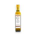 Olivenölflasche mit goldenem Verschluss und Etikett für schwarzes Trüffelöl zur Hundeausbildung