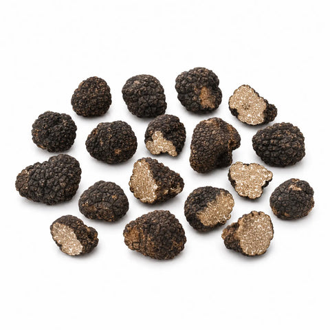 Kleine und geschnittene frische Schwarze Sommertrüffel – Tuber aestivum C Qualität