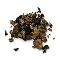 Frische Stücke von Tuber melanosporum mit dunklen Außenflächen und natürlich freiliegendem marmoriertem Inneren